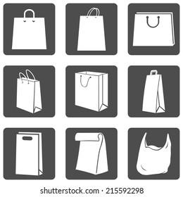 Vector Set of  Shopping Bags Icons