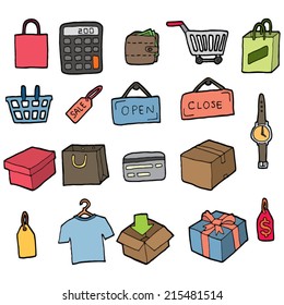 vector set of shopping icon