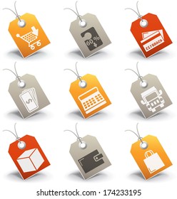 Vector set of shopping icons.
