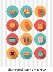 vector set of shopping icons