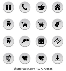 Vector set of shopping icons.