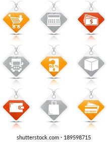 Vector set of shopping icons.
