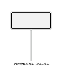 Vector set of signpost on isolated white background