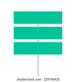 Vector set of signpost on isolated white background