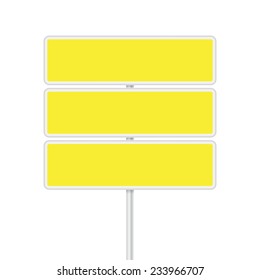 Vector set of signpost on isolated white background
