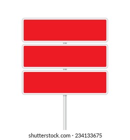 Vector set of signpost on isolated white background