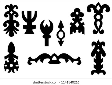 Vector set of signs, patterns