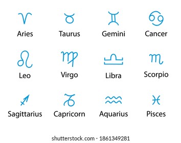 vector set - signs of zodiac 