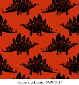 vector set silhouettes of dinosaur,animal illustration