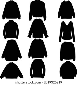 Vector Set Silhouettes Jackets Isolated On Stock Vector (Royalty Free ...