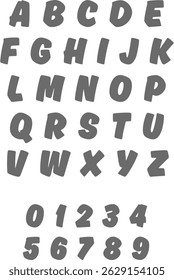vector set of simple alphabet and numeric