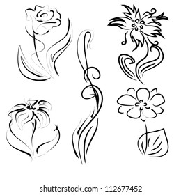 easy contour flower drawing