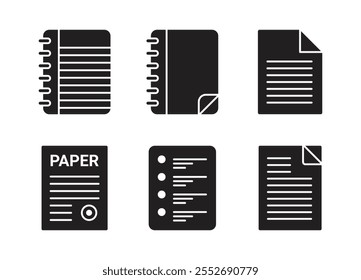 Vector Set Of Simple Paper Icon Set