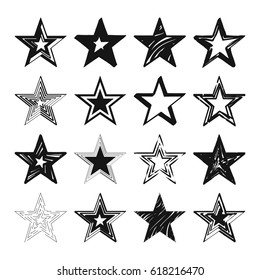 Stars Line Icons Set Vector Illustration Stock Vector (Royalty Free ...