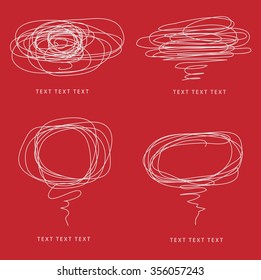 Vector Set of Sketch Abstract Doodle Frames