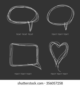 Vector Set of Sketch Abstract Doodle Frames