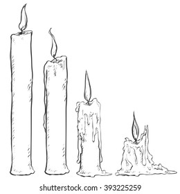 Vector Set Sketch Candles