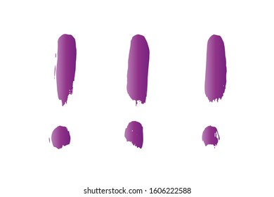 Vector Set of Sketch Exclamation Marks. Exclamation mark.