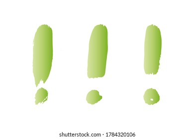 Vector Set of Sketch Exclamation Marks. Vector illustration.