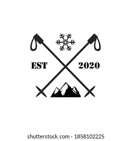 vector set of skiing logo design