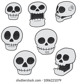 vector set of skull cartoon