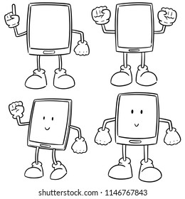 vector set of smartphone cartoon