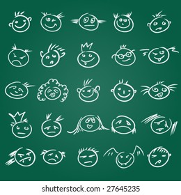 Vector set of smiles