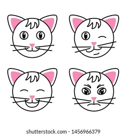 Cute Cats Stock Vector (Royalty Free) 549659086 | Shutterstock