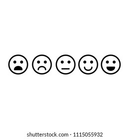 Vector Set smiley isolated on white background