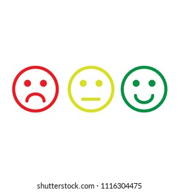 Vector Set smiley isolated on white background