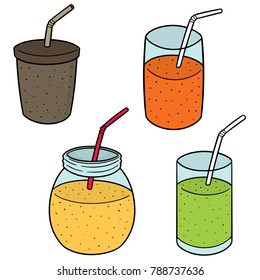 vector set of smoothie