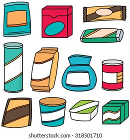 vector set of snack