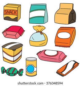 vector set of snack
