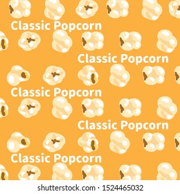 Vector set snack food popcorn, cream flavor.