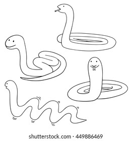 vector set of snake