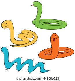 vector set of snake