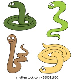 vector set of snake