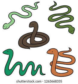 vector set of snakes