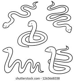 vector set of snakes