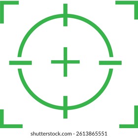 Vector set of sniper scope icons, crosshair symbol collection. Crosshair, gun aim, sniper target, hunting, target audience in signal circle.