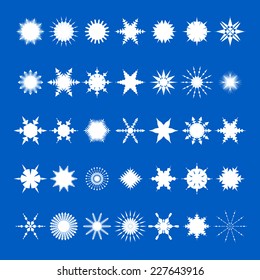 Vector set of snowflakes