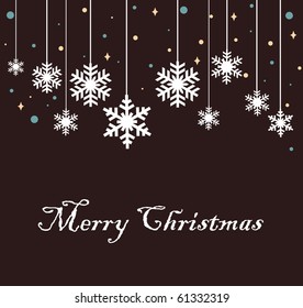 Vector set of snowflakes background