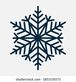 Vector set of snowflakes. Winter blue christmas snow flake crystal element.  Xmas frost flat isolated silhouette symbol. Weather illustration ice collection.