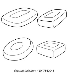 vector set of soap