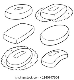 vector set of soap