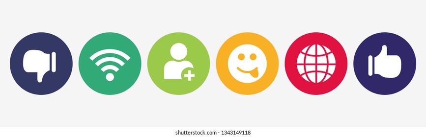 Vector set -  social, computer, media, network, people, internet