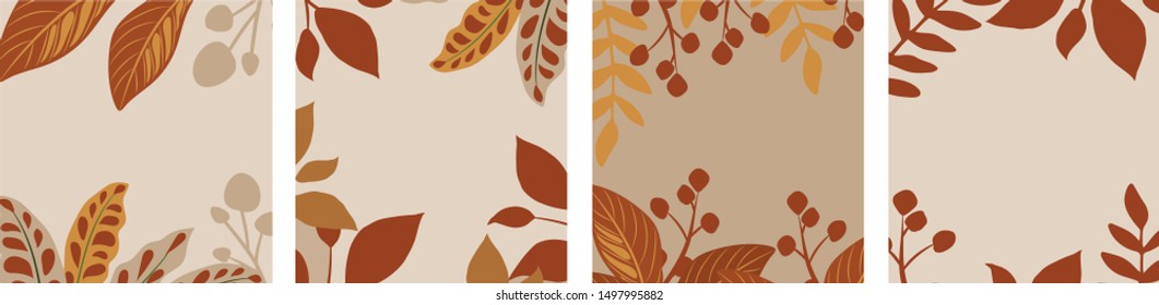 Vector set of social media stories design templates, backgrounds with  space for text ,mountain landscape with houses and trees ,summer backgrounds for banners, greeting cards, posters.
