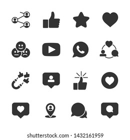 Vector set of social networks icons.