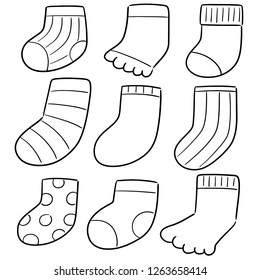 vector set of socks