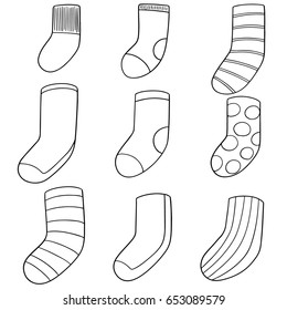 vector set of socks